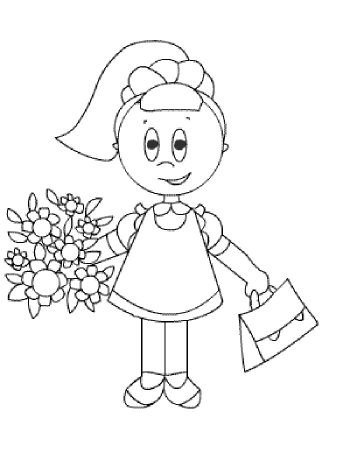 Первоклашка раскраска для детей