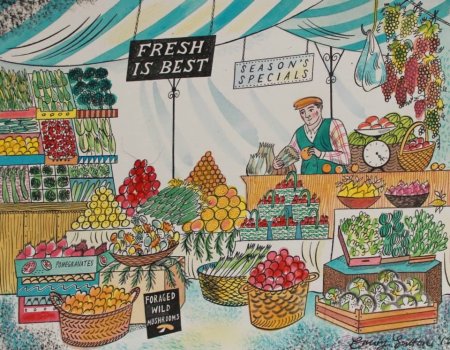 Рынок иллюстрация