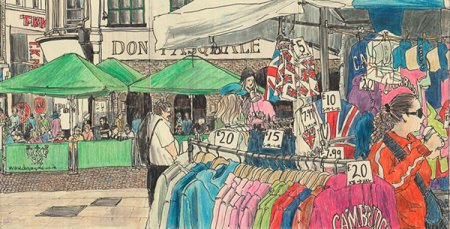 Рынок зарисовки