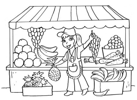 Магазин раскраска для детей