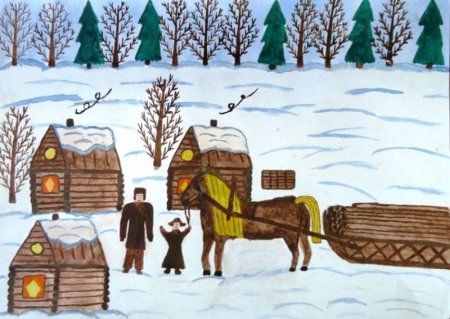 Крестьянские дети иллюстрации