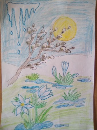 Весна идёт весне дорогу рисунок