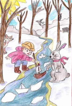 Рисунок на тему Весна пришла