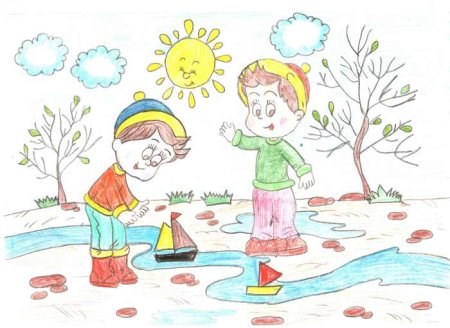 Рисование Весна красна