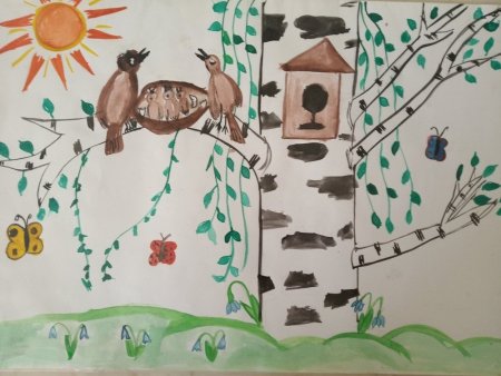 Праздник весны рисунок