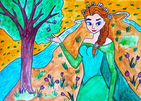 Весна шагает рисунок