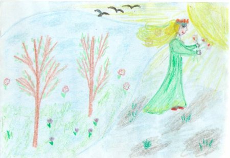 Весенний пейзаж детский