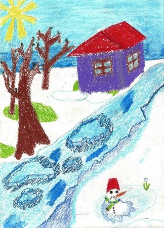 Весеннее настроение рисунок в садик на конкурс