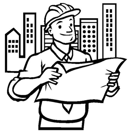 Нарисовать папу на работе