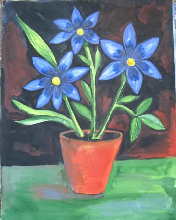 Цветы гуашью