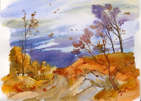 Цветы в вазе гуашью