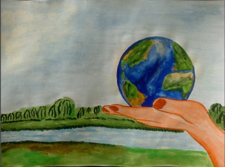 Рисунок на тему человек и природа