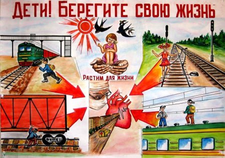 Рисунок на тему безопасность на железной дороге