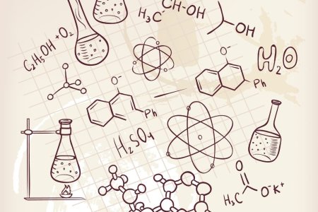 Красивые украшения тетрадки по химии