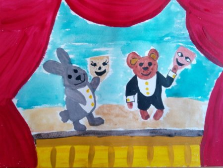 Рисование на тему театр