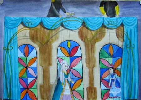 Кукольный театр рисование