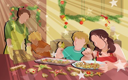 Новогодний стол рисунок
