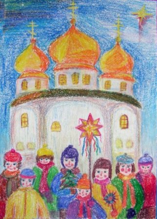 Рисование на тему праздник в городе