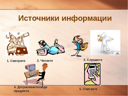 Источники получения информации человеком