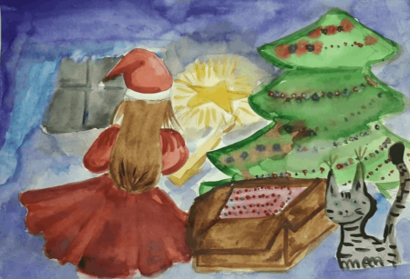 В ожидании новогоднего чуда рисунки