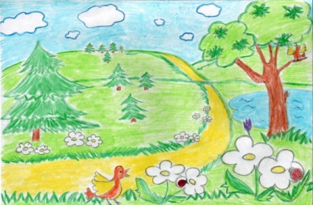 Рисунок на тему Цвети мой край родной