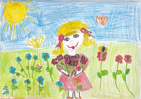 Детские работы на тему солнце