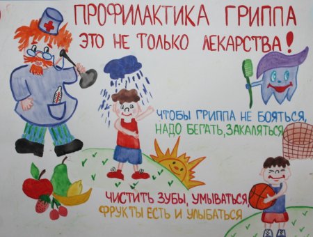Рисунки на тему профилактика гриппа и ОРВИ для детей