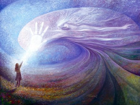 Летний пейзаж цветными карандашами