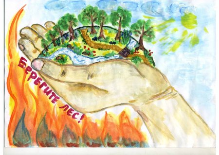 Берегите лес от пожара рисунки