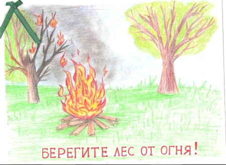 Рисунок на тему пожар