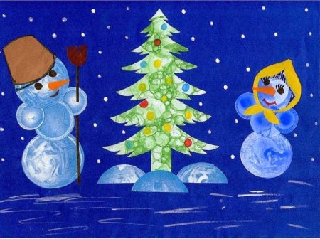 Рисунок на тему зимняя фантазия