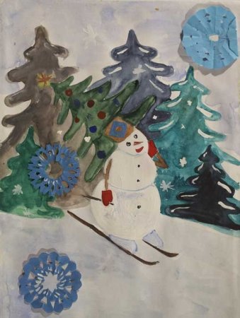 Рисунок на тему зима