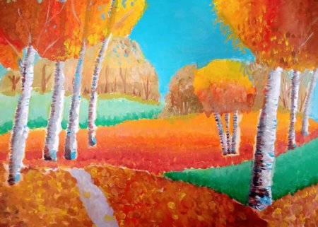 Рисунок в садик на тему осень