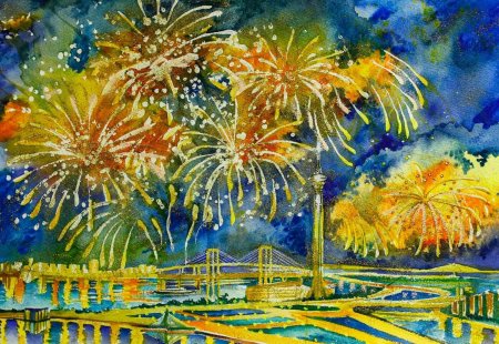 Рисование салют