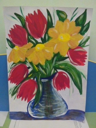 Эскиз цветочной композиции