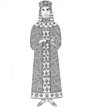 Одежда княгини Ольги древней Руси