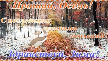 Прощай осень Здравствуй зима