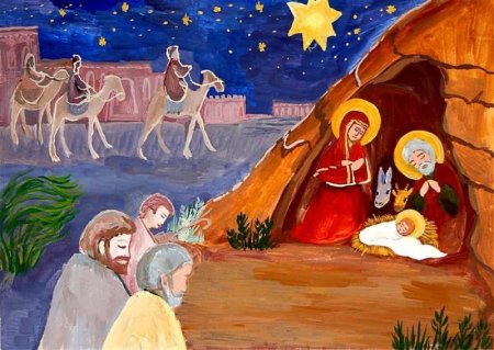 Вифлеемская звезда рисунок на конкурс