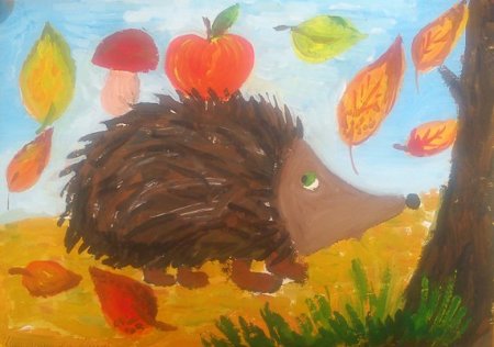 Рисование Ёжика в подготовительной группе