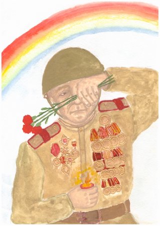 Рисунок на тему ветераны