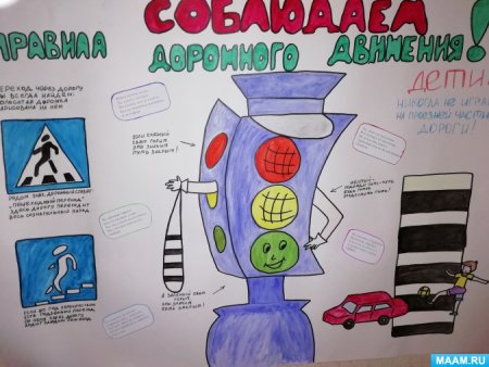 Плакат на тему безопасность дорожного движения