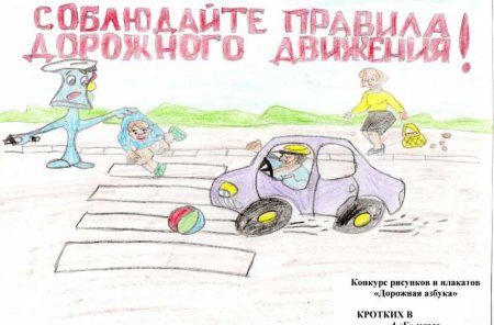 Плакат дорожного движения