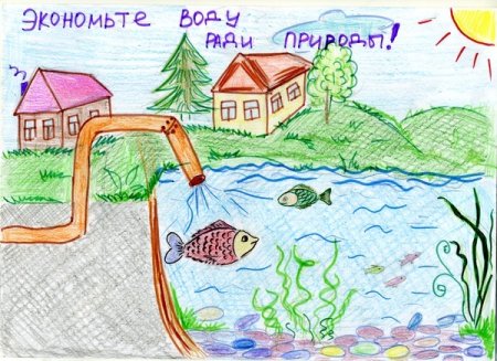 Рисунок на тему береги воду