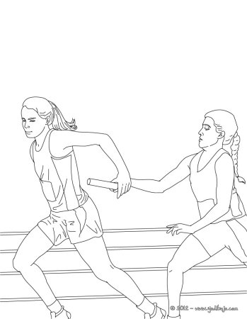 Бег раскраска