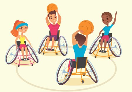 Инвалиды на физкультуре иллюстрации