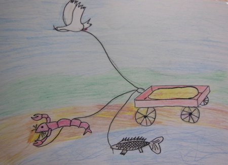 Лебедь, щука и рак. Басни