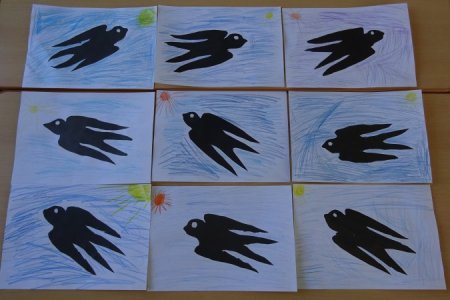 Рисование птицы в средней группе