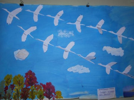 Рисование перелетные птицы младшая группа