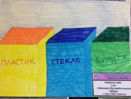 Рисунок на тему раздельный сбор отходов глазами ребенка