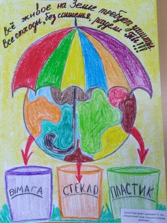 Рисунок на тему раздельный сбор мусора